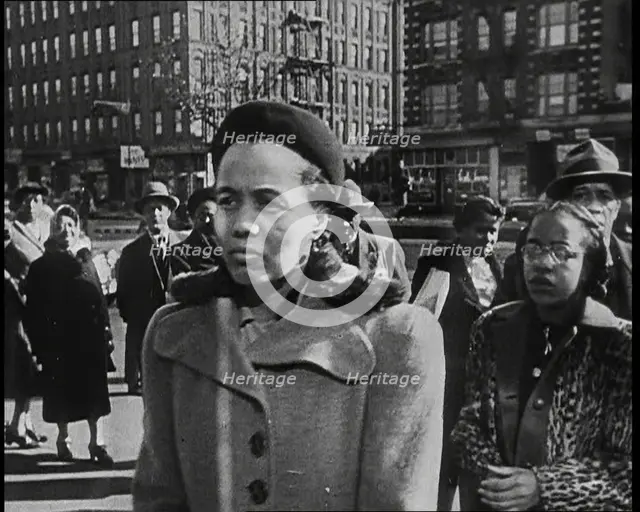 Civilians Waiting To Vote in the Presidential Election, 1932. Creator: British Pathe Ltd.
