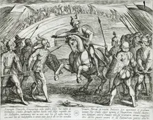 Civilis Separates Germans and Dutch Troops, Publshed 1612. Creator: Antonio Tempesta