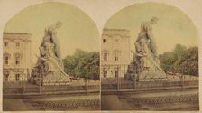 "Civilization"; A group by Greenough, at the eastern entrance of the Capitol, Washington, DC., 1860s Creator: New York Stereoscopic Company