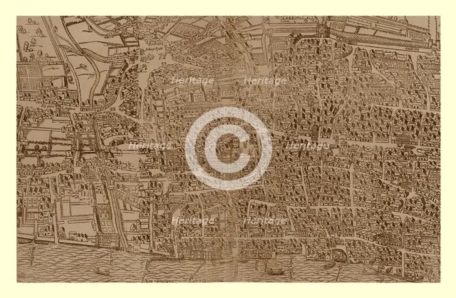 Civitas Londinum, c1560-1620, (1886). Artist: Ralph Agas.