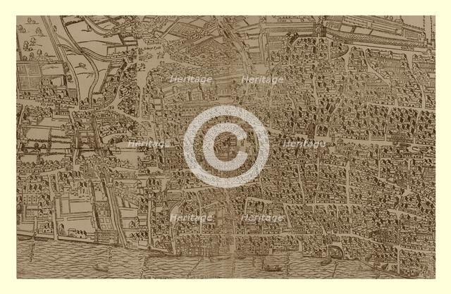 Civitas Londinum, c1560-1620, (1886). Artist: Ralph Agas.