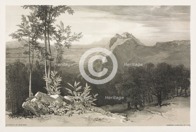 Civitella di Subiaco, c. 1840. Creator: Edward Lear (British, 1812-1888).