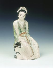 Cizhou figure of a seated lady, Jin-early Yuan dynasty, China, 13th century