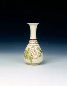 Cizhou polychrome yuhuchun vase, Jin or Yuan dynasty, China, 13th century. Creator: Unknown