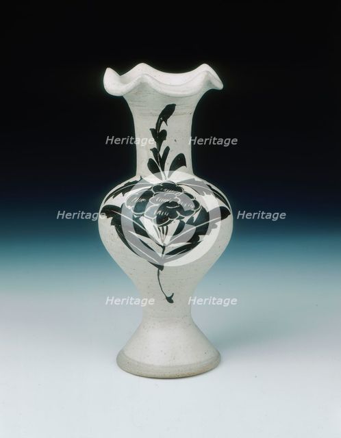 Cizhou stoneware vase, late Northern Song dynasty, China, early 12th century. Creator: Unknown.
