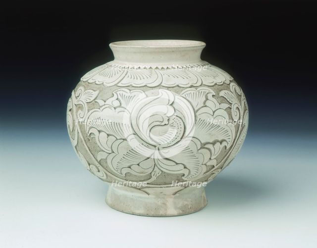 Cizhou stoneware jar, early Northern Song dynasty, China, late 10th-early 11th century. Creator: Unknown.