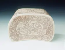 Cizhou stoneware pillow, Five Dynasties-early Northern Song dynasty, China, 10th-11th century. Creator: Unknown