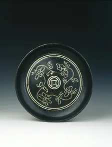 Cizhou-type black dish, Yuan dynasty, China, 1279-1368. Creator: Unknown