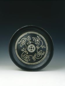 Cizhou-type black dish, Yuan dynasty, China, 1279-1368. Creator: Unknown