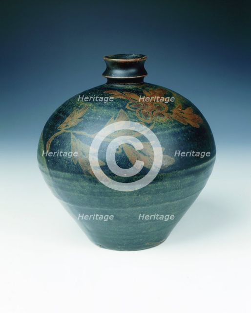 Cizhou-type black stoneware jar, late Jin-early Yuan dynasty, China, 13th century. Artist: Unknown