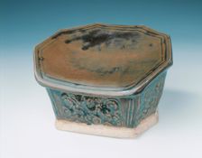 Cizhou-type blackware pillow with boy on winged horse, Jin dynasty, China, 12th-13th century