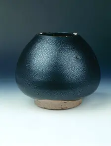 Cizhou-type truncated lotus bud jar, Jin dynasty, China, 13th century. Creator: Unknown