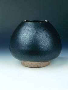 Cizhou-type truncated lotus bud jar, Jin dynasty, China, 13th century. Creator: Unknown