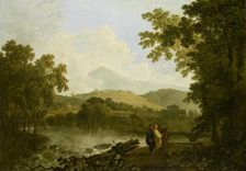 Cicero and his two friends, Atticus and Quintus, at his villa at Arpinum, 1769-1770. Artist: Richard Wilson