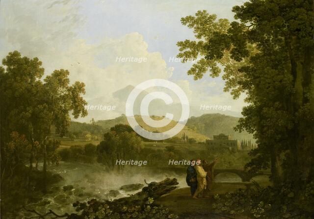 Cicero and his two friends, Atticus and Quintus, at his villa at Arpinum, 1769-1770. Artist: Richard Wilson.