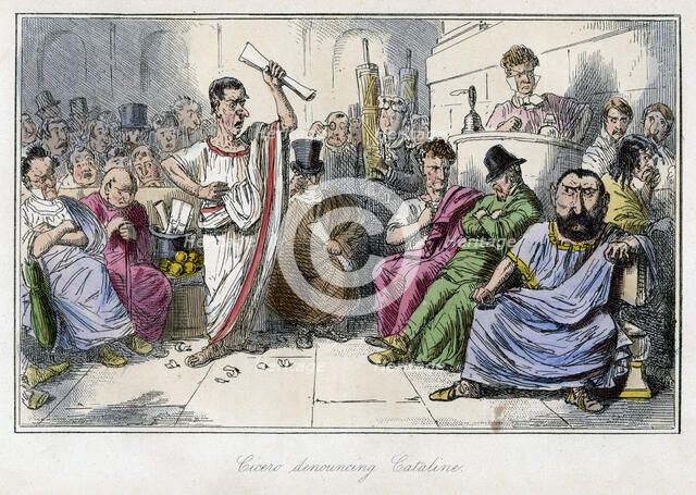 'Cicero denouncing Cataline', 1850s.Artist: John Leech