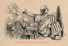 Cicero throws up his Brief, like a Gentleman 1852. Artist: John Leech