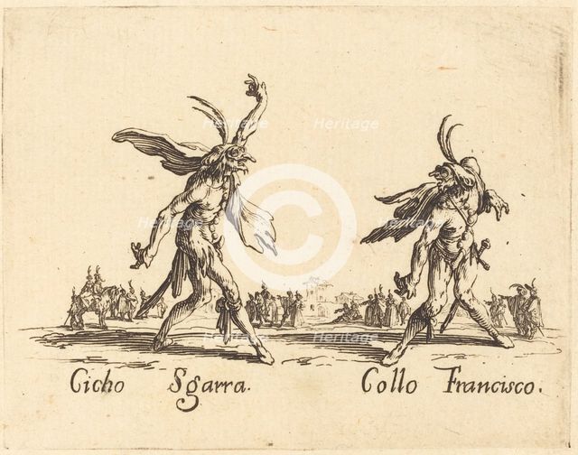Cicho Sgarra and Collo Francisco, c. 1622. Creator: Jacques Callot.