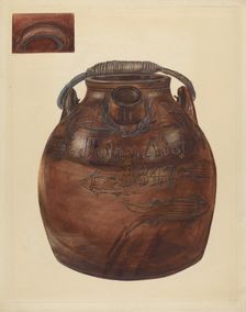 Cider or Water Jug, 1935/1942. Creator: Yolande Delasser