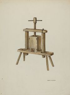 Cider Press, c. 1940. Creator: Harry Mann Waddell