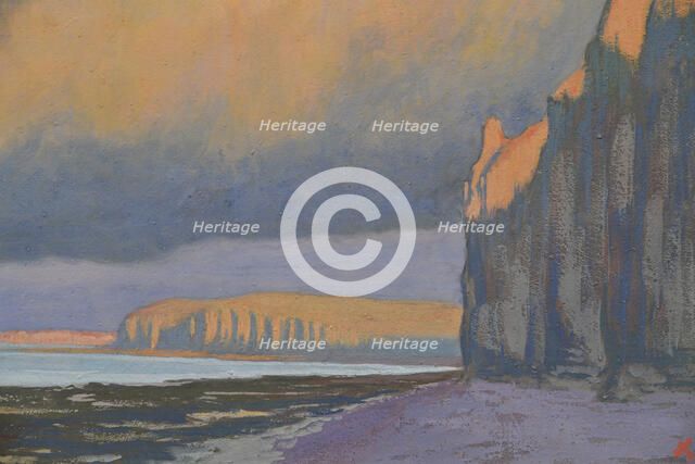 Ciel d'orage. Falaises à Varengeville. Creator: Auburtin, Jean Francis (1866-1930).