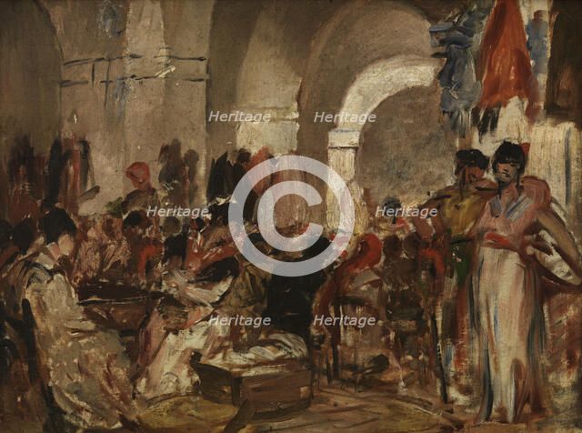 Cigar Makers in Sevilla, 1882. Creator: Constantin Emile Meunier.