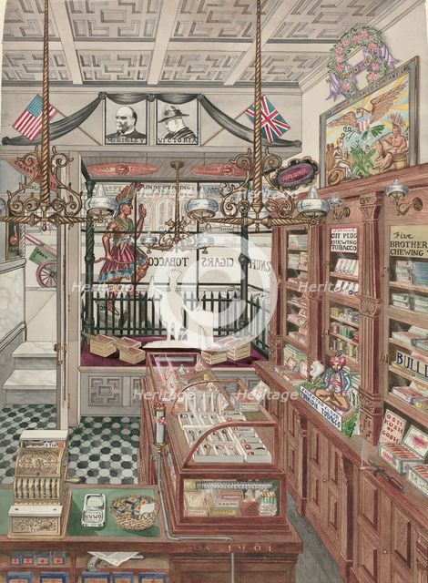 Cigar Store, 1901, 1935/1942. Creator: Perkins Harnly.