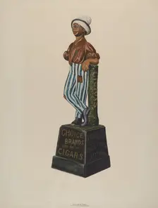 Cigar Store Figure, 1935/1942. Creator: Einar Heiberg