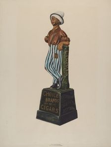 Cigar Store Figure, 1935/1942. Creator: Einar Heiberg