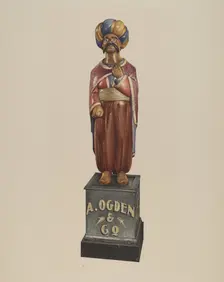 Cigar Store Figure, 1935/1942. Creator: Robert Pohle