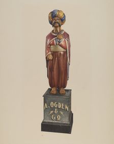 Cigar Store Figure, 1935/1942. Creator: Robert Pohle