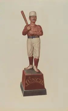 Cigar Store Figure: Ball Player, c. 1939. Creator: Albert Ryder