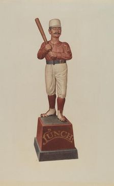 Cigar Store Figure: Ball Player, c. 1939. Creator: Albert Ryder