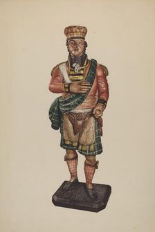 Cigar Store Figure, c. 1941. Creator: Robert Pohle