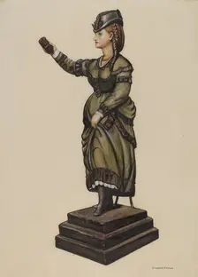 Cigar Store Figure, c. 1942. Creator: Elizabeth Johnson