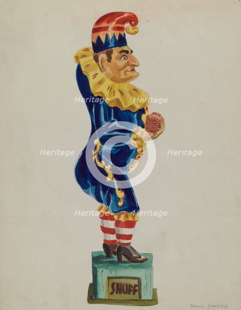Cigar Store Figure, c. 1936. Creator: Donald Streeter.