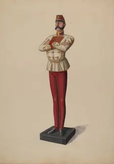 Cigar Store Figure, c. 1936. Creator: Eugene Croe
