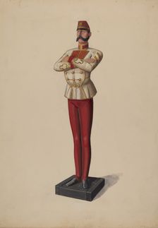 Cigar Store Figure, c. 1936. Creator: Eugene Croe