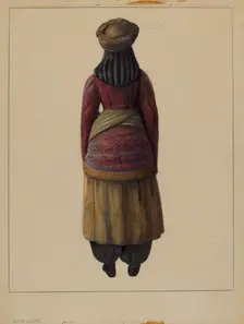 Cigar Store Figure, c. 1937. Creator: Mina Lowry