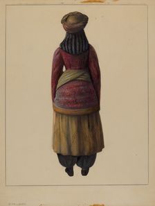 Cigar Store Figure, c. 1937. Creator: Mina Lowry
