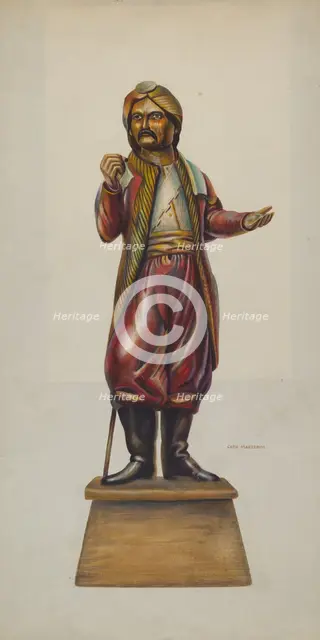 Cigar Store Figure, c. 1937. Creator: Chris Makrenos.