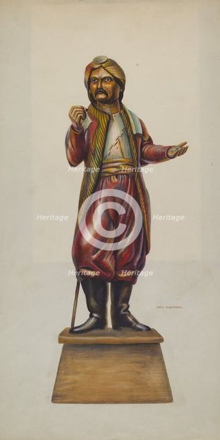 Cigar Store Figure, c. 1937. Creator: Chris Makrenos.