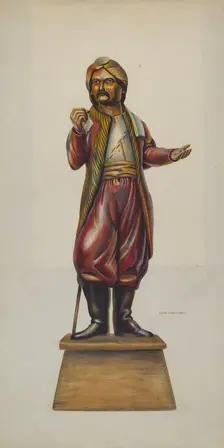 Cigar Store Figure, c. 1937. Creator: Chris Makrenos