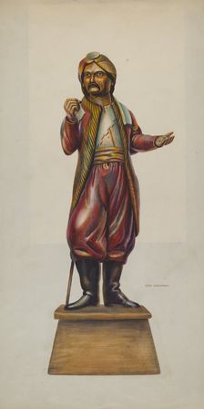 Cigar Store Figure, c. 1937. Creator: Chris Makrenos