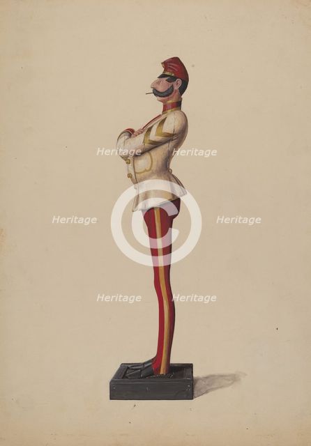 Cigar Store Figure, c. 1937. Creator: Eugene Croe.