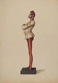 Cigar Store Figure, c. 1937. Creator: Eugene Croe
