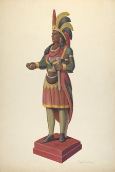 Cigar Store Figure, c. 1937. Creator: Eugene Croe