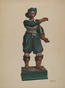 Cigar Store Figure, c. 1937. Creator: Florian Rokita