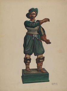 Cigar Store Figure, c. 1937. Creator: Florian Rokita