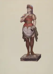 Cigar Store Figure, c. 1937. Creator: Joseph Goldberg